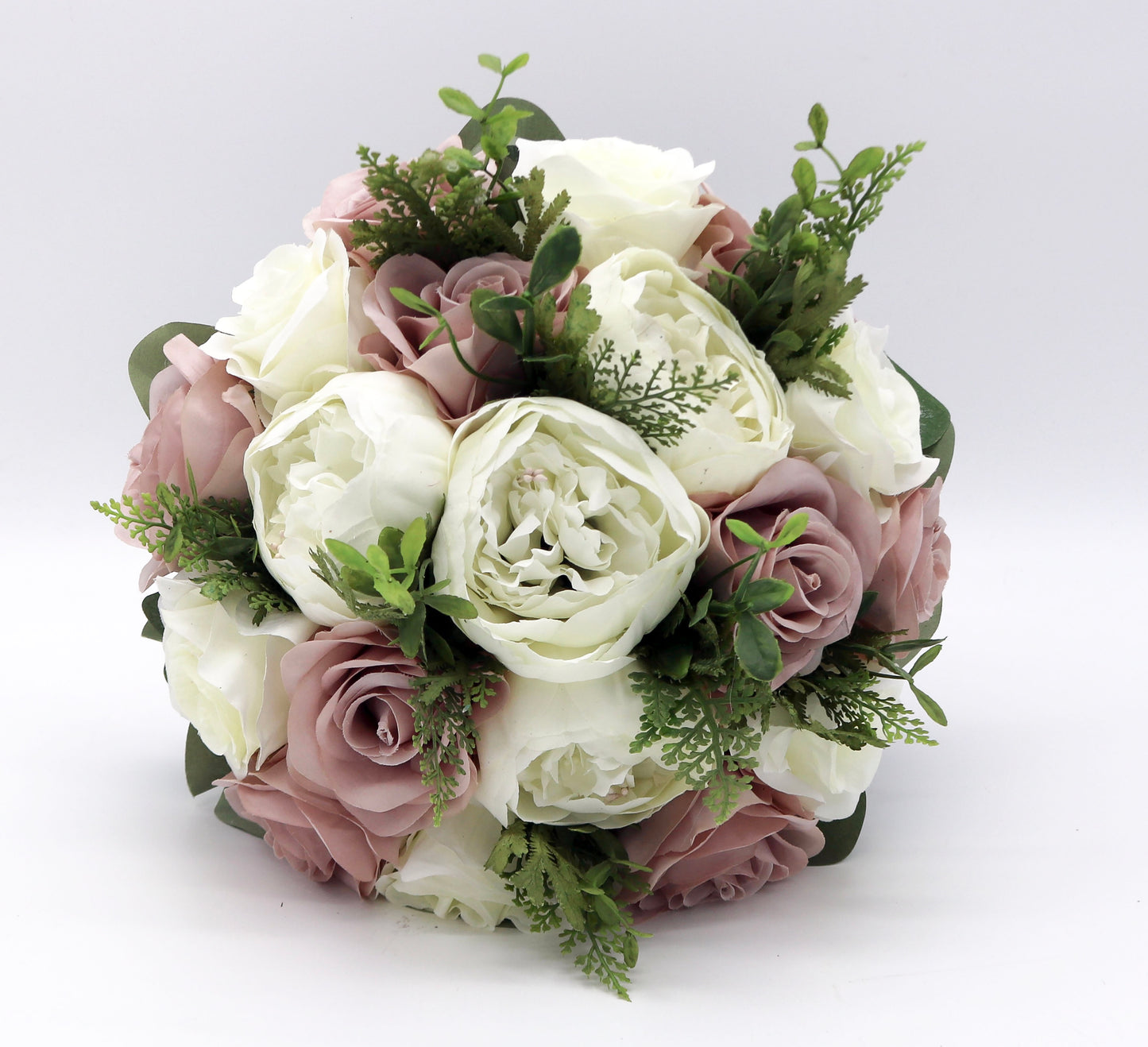 Wedding Bouquet Dusty Rose Ivory Gold, Bridal Bouquet and Bridesmaids Bouquets Artificial, Silk Faux Bouquets Boutonnieres Corsages