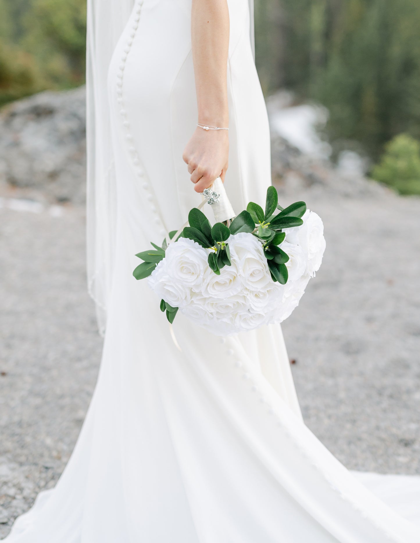 Wedding Bouquet White Roses,White Wedding Bouquets, Bridal Bouquet Bridesmaids Bouquets, Artificial wedding flowers