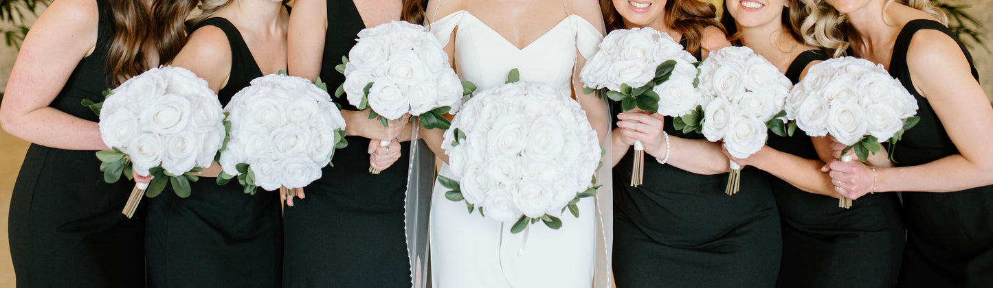 Wedding Bouquet White Roses,White Wedding Bouquets, Bridal Bouquet Bridesmaids Bouquets, Artificial wedding flowers