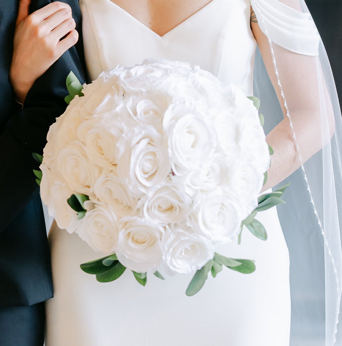 Wedding Bouquet White Roses,White Wedding Bouquets, Bridal Bouquet Bridesmaids Bouquets, Artificial wedding flowers