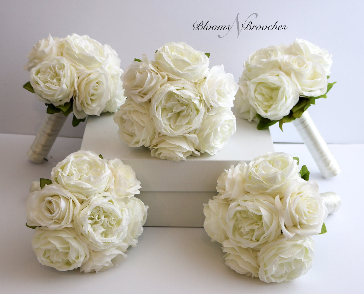 Ivory Wedding Bouquet, Wedding Flowers, Bridesmaid Bouquets, Corsage, bridal Flower Package