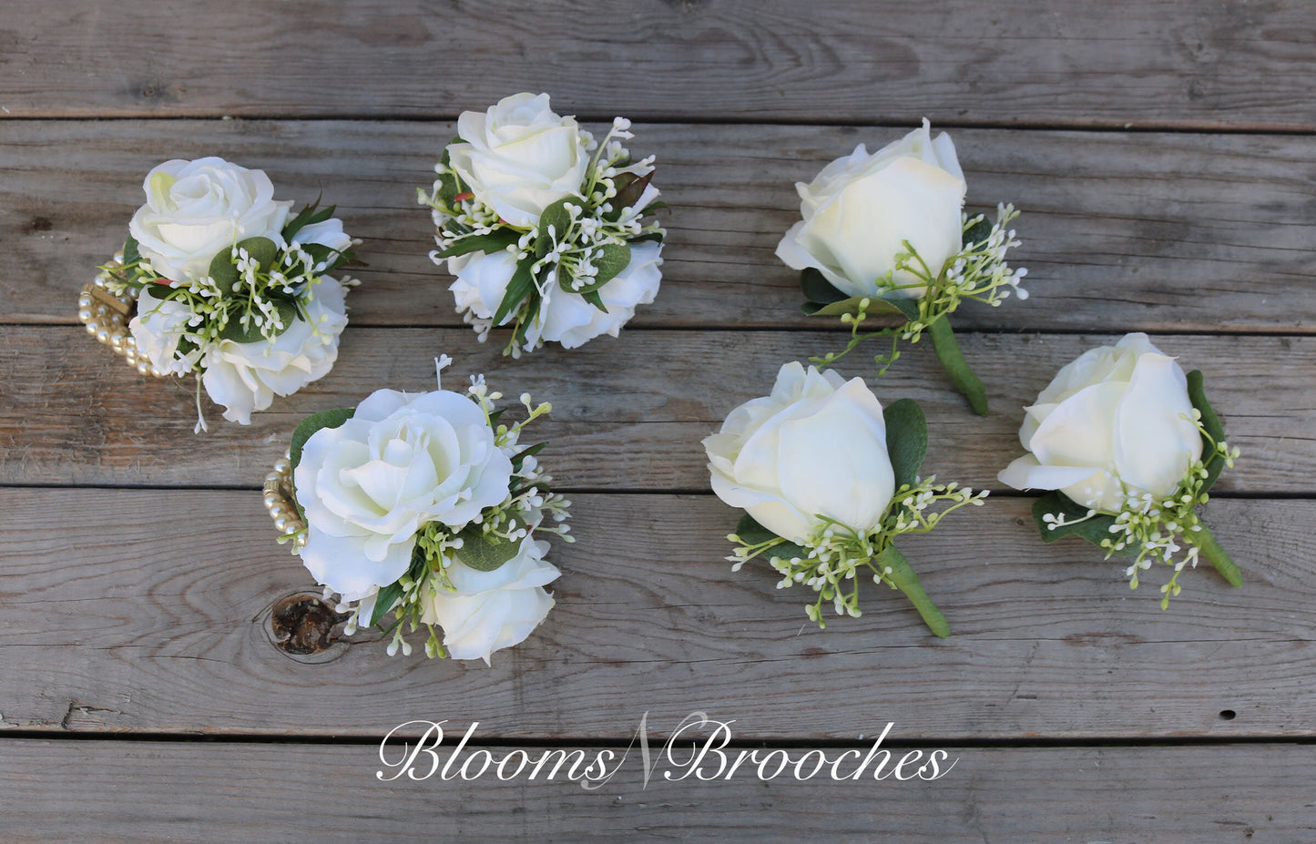 Ivory and Champaign Wedding Bouquet, Wedding Flowers, Peony and rose bouquet, Bridesmaid Bouquets, Corsage, bridal Flower Package