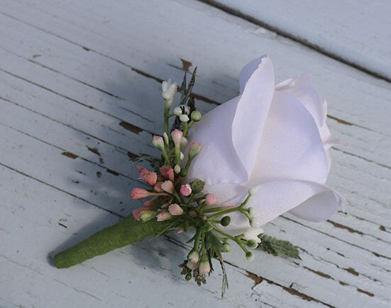 Dusty Rose and Ivory Wedding Bouquet, Wedding Flowers, Bridesmaid Bouquets, Corsage, bridal Flower Package, faux Flowers, Weddings
