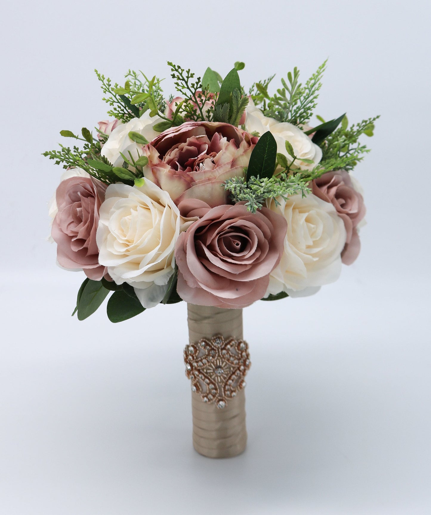 Dusty Rose Wedding Bouquet, Bridal Bouquet, Artificial Wedding Flowers, Bridesmaid Bouquets, Corsage, bridal Flower Package, silk bouquet
