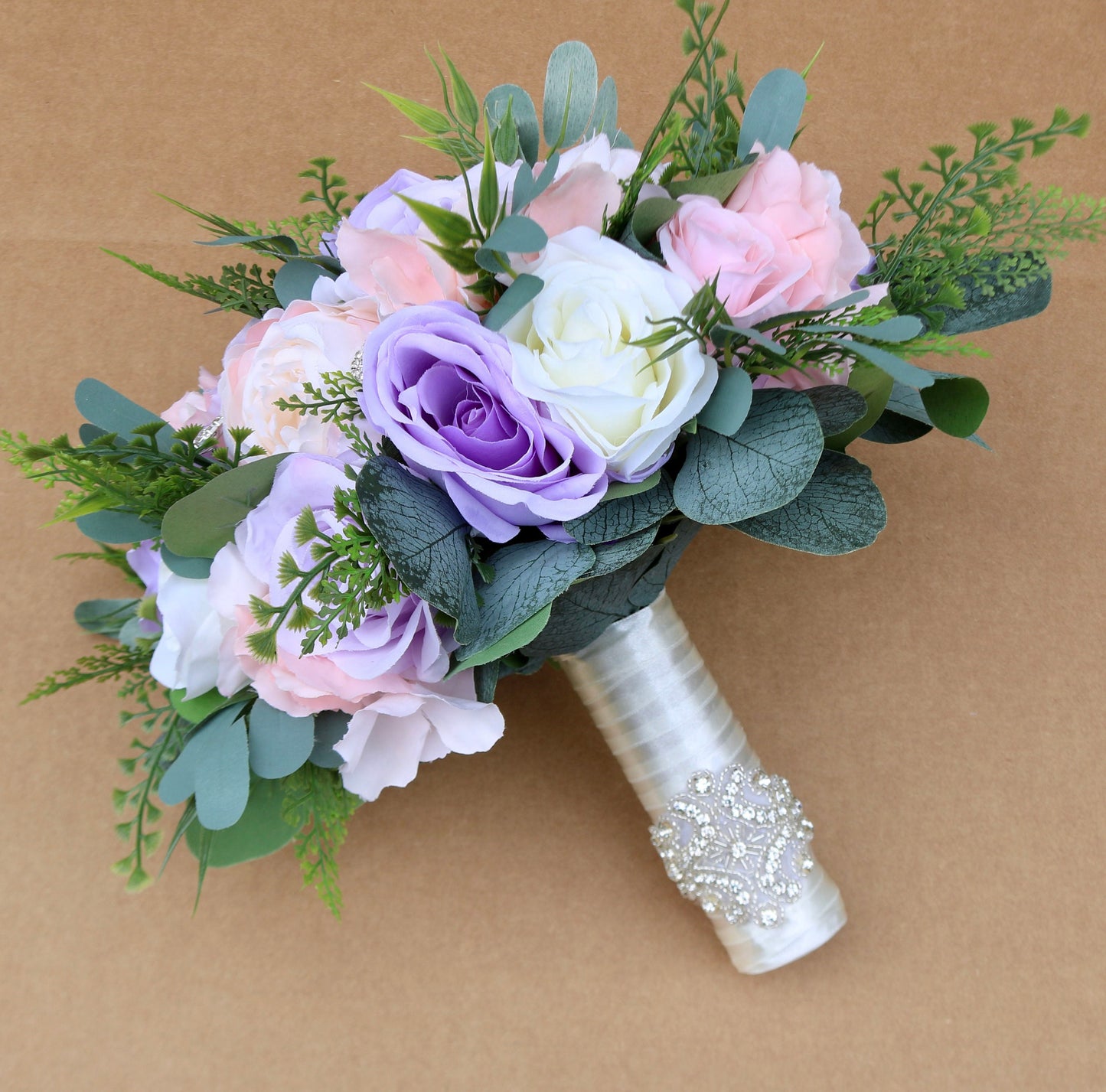 Lilac Blush Wedding Bouquets,Bridal Bouquets, purple pink bouquets for weddings, artificial wedding bouquets, Silk Flowers, Boutonnieres