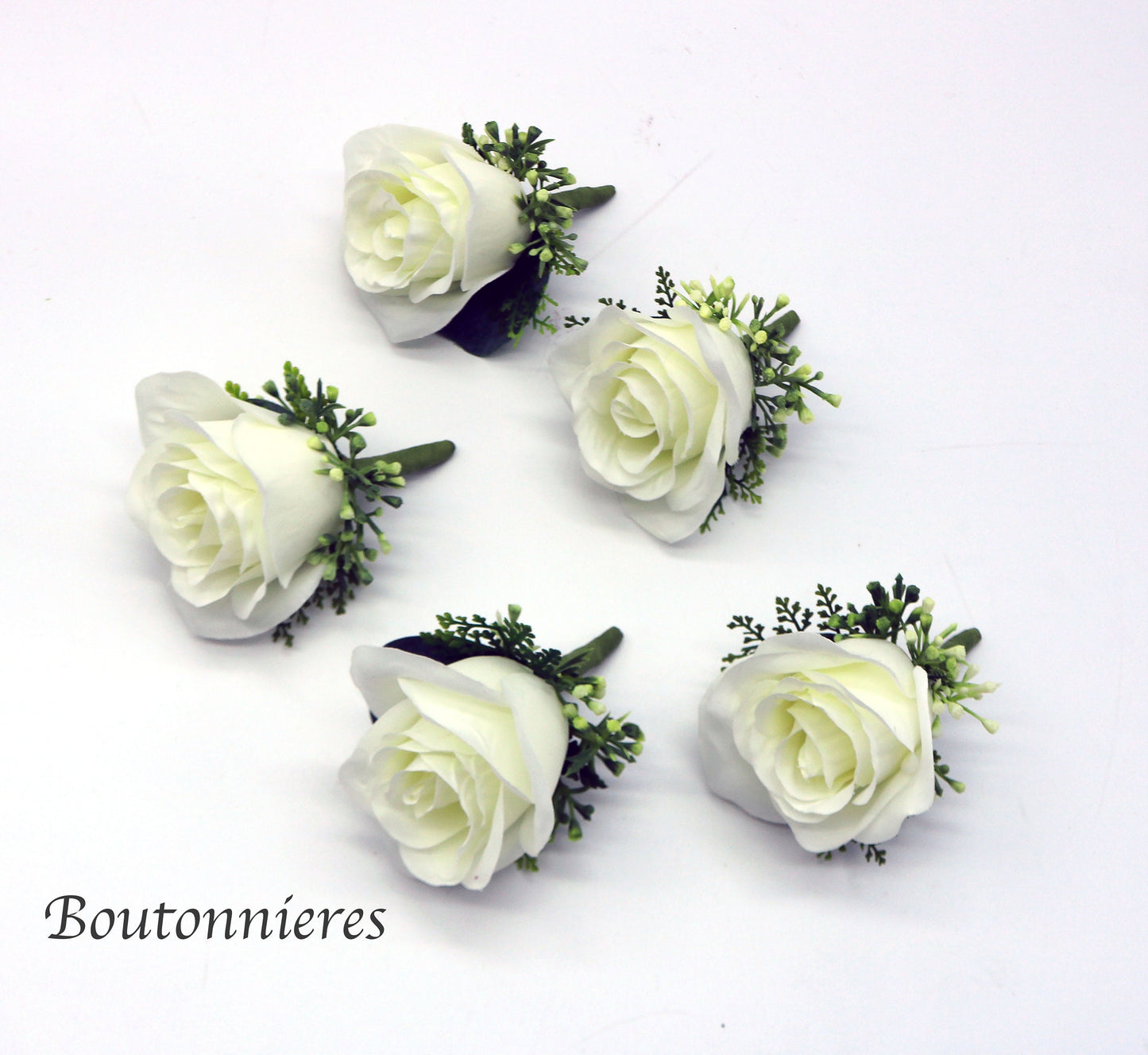 Burgundy Dusty Rose Ivory Wedding Bouquets, Faux Artificial Bridal and Bridesmaids Bouquets, Silk Wedding Flowers with Roses Eucalyptus