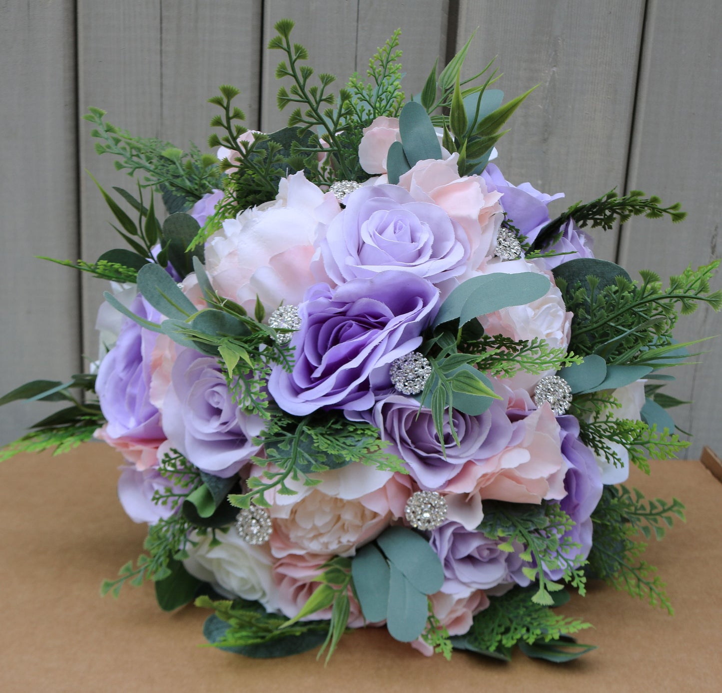 Lilac Blush Wedding Bouquets,Bridal Bouquets, purple pink bouquets for weddings, artificial wedding bouquets, Silk Flowers, Boutonnieres