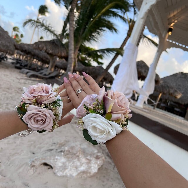 Dusty Rose Wedding Bouquet, Bridal Bouquet, Artificial Wedding Flowers, Bridesmaid Bouquets, Corsage, bridal Flower Package, silk bouquet