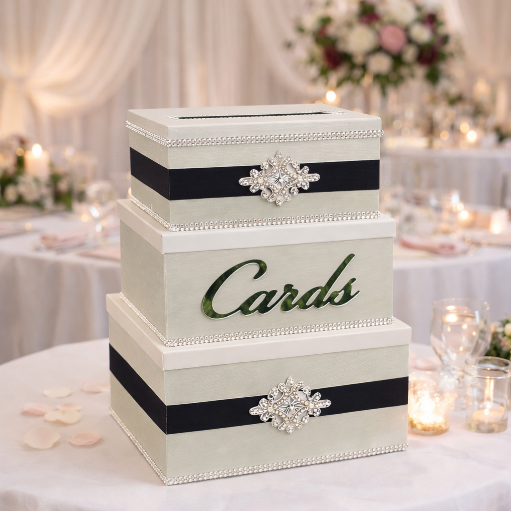 Wedding Card Box | Custom Card Box | Wedding Envelope Holder | Money Box | Bling Wedding Card Holder