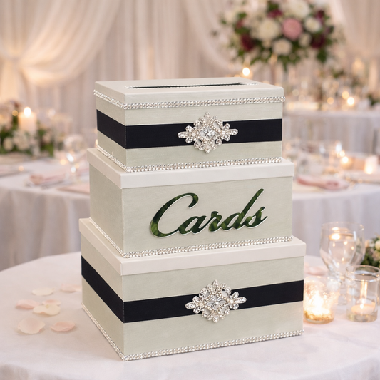 Wedding Card Box | Custom Card Box | Wedding Envelope Holder | Money Box | Bling Wedding Card Holder