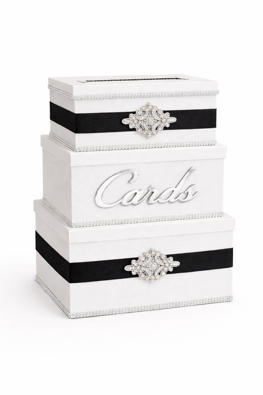 wedding card boxes for your reception. Beautiful wedding money boxes to collect envelopes and gifts while adding style to your gift table décor.
