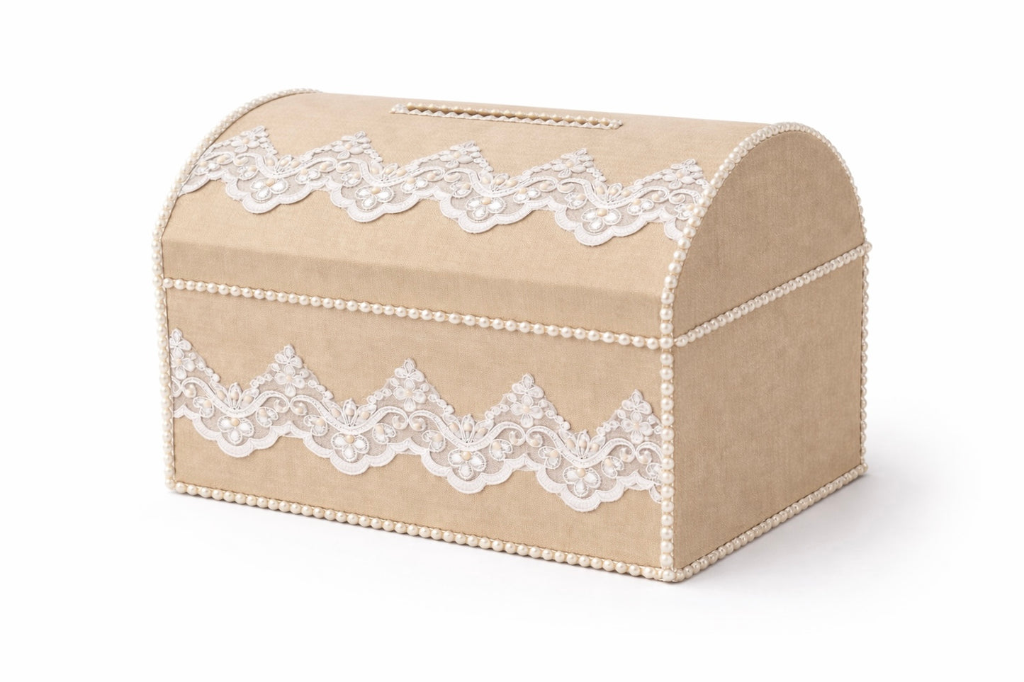 Wedding Card Box Champagne, Taupe Money Box, Treasure Chest Envelope Box Holder, Lace Wedding Card Holder, Keepsake Memory Box