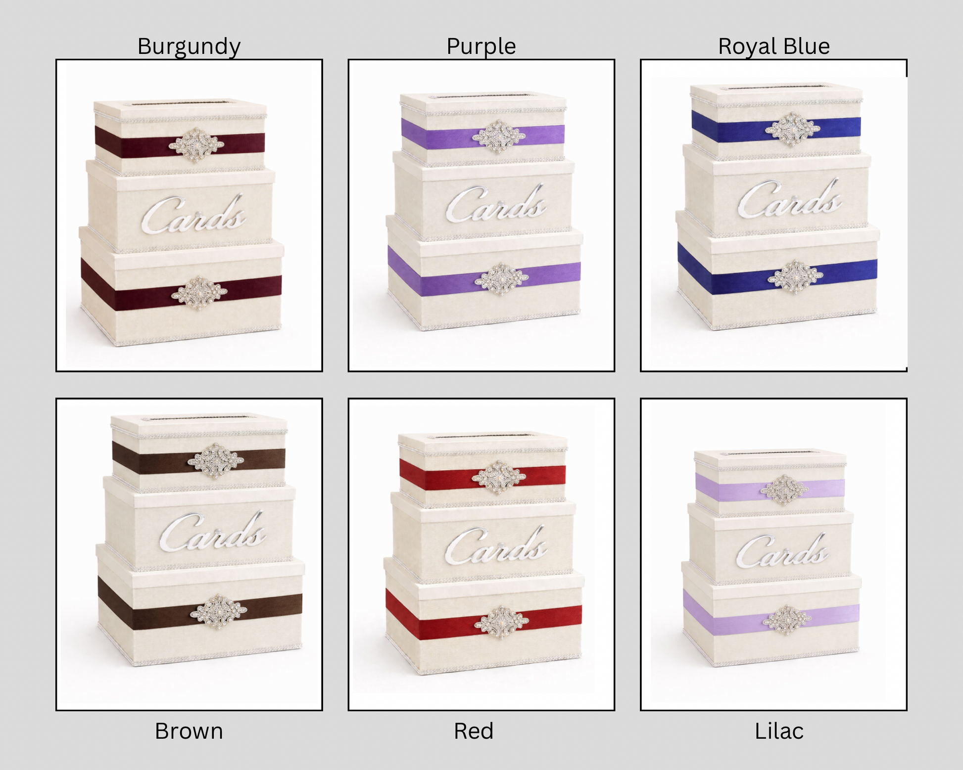 wedding card boxes for your reception. Beautiful wedding money boxes to collect envelopes and gifts while adding style to your gift table décor.
