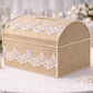 Wedding Card Box Champagne, Taupe Money Box, Treasure Chest Envelope Box Holder, Lace Wedding Card Holder, Keepsake Memory Box