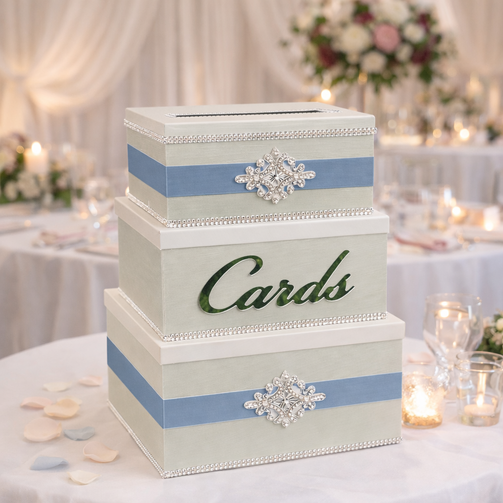 Wedding Card Box | Custom Card Box | Wedding Envelope Holder | Money Box | Bling Wedding Card Holder