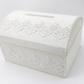 wedding card box, wedding moneybox, wedding envelope holder, Ivory wedding reception box 
