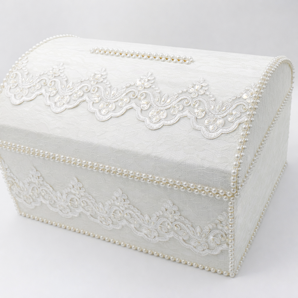 wedding card box, wedding moneybox, wedding envelope holder, Ivory wedding reception box 