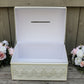 wedding card box, wedding moneybox, wedding envelope holder, Ivory wedding reception box 