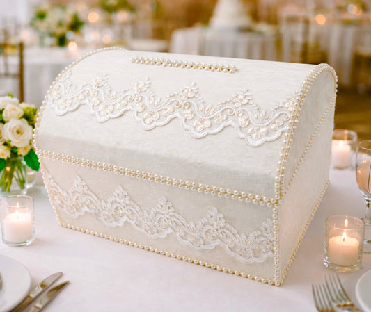 wedding card box, wedding moneybox, wedding envelope holder, Ivory wedding reception box 