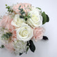Blush ivory faux wedding bouquet bridal bouquet silk flowers pink boho wedding bouquets artificial wedding flowers
