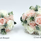 Blush ivory faux wedding bouquet bridal bouquet silk flowers pink boho wedding bouquets artificial wedding flowers