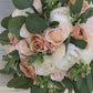 Wedding Bouquet Bride, Champaign Cream and ivory Wedding Bouquets, Artificial Boho bouquets Roses Peonies Eucalyptus,  Faux Wedding Flowers