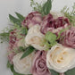 Dusty Rose Wedding Bouquet, Bridal Bouquet, Artificial Wedding Flowers, Bridesmaid Bouquets, Corsage, bridal Flower Package, silk bouquet