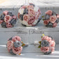 Dusty Rose, Grey and Ivory Wedding Bouquet, Wedding Flowers, Bridesmaid Bouquets, Corsage, bridal Flower Package