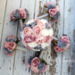 Dusty Rose, Grey and Ivory Wedding Bouquet, Wedding Flowers, Bridesmaid Bouquets, Corsage, bridal Flower Package