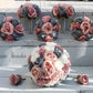 Dusty Rose, Grey and Ivory Wedding Bouquet, Wedding Flowers, Bridesmaid Bouquets, Corsage, bridal Flower Package