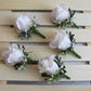 White Ivory Rose Bridal bouquet, Wedding Bouquets, Rose Bouquet, Faux Wedding Flowers, Boutonnieres, bridesmaids bouquets