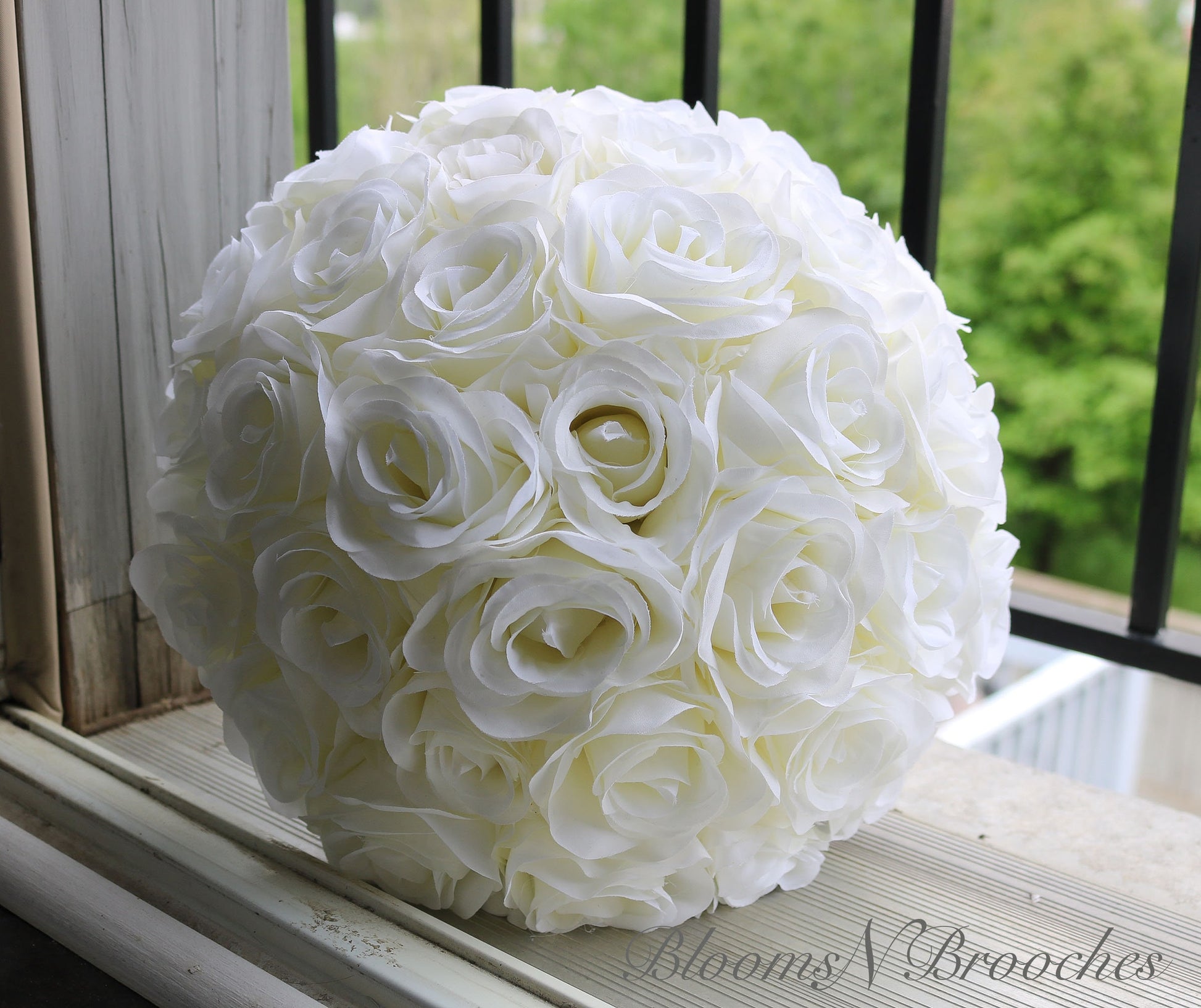 White Ivory Rose Bridal bouquet, Wedding Bouquets, Rose Bouquet, Faux Wedding Flowers, Boutonnieres, bridesmaids bouquets