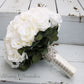 Ivory Bridal bouquet, Wedding Bouquet, Rose Bouquet, Faux Flowers for Weddings, Silk Bouquets and Boutonnieres