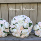 Ivory and Champaign Wedding Bouquet, Wedding Flowers, Peony and rose bouquet, Bridesmaid Bouquets, Corsage, bridal Flower Package