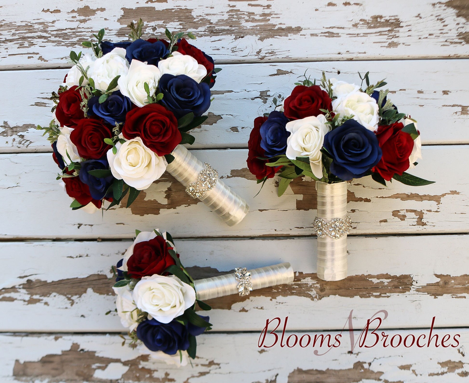 Wedding Bouquets, Bridal Bouquets, Wine, Navy, ivory Wedding Bouquet, Wedding Flowers, Bridesmaid Bouquets, Corsage, bridal Flower Package