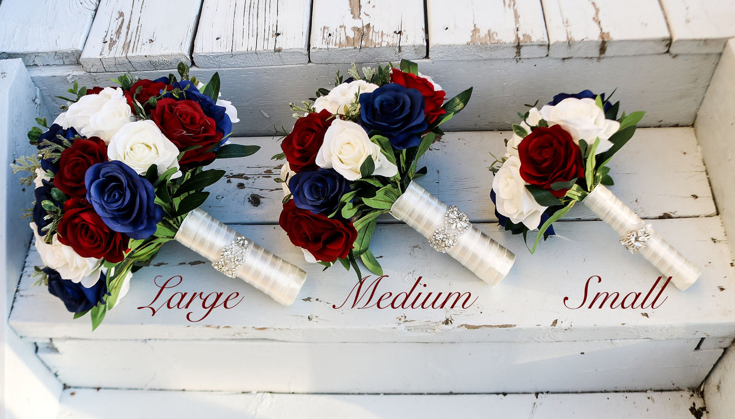 Fall Wedding Bouquets, Bridal Bouquets, Wine, Navy, ivory Wedding Bouquet, Wedding Flowers, Bridesmaid, Corsage, bridal Flower Package