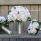 Ivory and Champaign Wedding Bouquet, Wedding Flowers, Peony and rose bouquet, Bridesmaid Bouquets, Corsage, bridal Flower Package