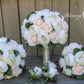 Ivory and Champaign Wedding Bouquet, Wedding Flowers, Peony and rose bouquet, Bridesmaid Bouquets, Corsage, bridal Flower Package