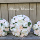 Ivory and Champaign Wedding Bouquet, Wedding Flowers, Peony and rose bouquet, Bridesmaid Bouquets, Corsage, bridal Flower Package