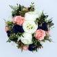 Wedding Bouquet Coral, navy blush and Ivory, Bridal Bouquet, Bridesmaids bouquet, Artificial Wedding Flowers, Boho Wedding, burgundy