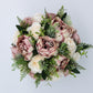 Dusty Rose Wedding Bouquet, Bridal Bouquet, Artificial Wedding Flowers, Bridesmaid Bouquets, Corsage, bridal Flower Package, silk bouquet