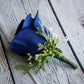 Artificial Wedding Flowers Navy and Dusty Rose, Silk Bridal bouquet and bridesmaids bouquets for weddings, Faux peony rose bouquets