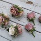 Wine Boutonnieres, Dusty Rose Boutonniere, Boutonniere for men, Wrist corsage, wedding corsage, Prom flower, Grooms boutonniere