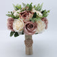 Dusty Rose Wedding Bouquet, Bridal Bouquet, Artificial Wedding Flowers, Bridesmaid Bouquets, Corsage, bridal Flower Package, silk bouquet