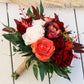 Fall Wedding Bouquet, Boho Rustic Bridal Bouquet, Autumn Bridal Bouquet, Burnt orange, burgundy bouquet, Artificial Flowers for Weddings