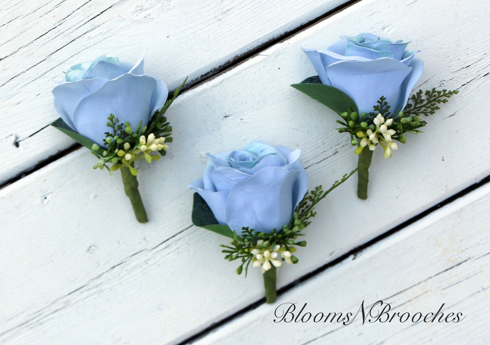 Dusty Rose, Blush, dusty blue Bridal Bouquet, Artificial Wedding Flowers, Bridesmaid Bouquets, Corsage, bridal Flower, wedding flowers