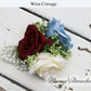 Wine Dusty Blue and Ivory Boho Wedding Bouquets, Bridal Bouquet, Bridesmaids bouquet, Artificial Wedding Flowers, Boho Wedding, Burgundy