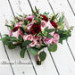 Wine Blush and Dusty Rose Boho Wedding Bouquets, Faux Bridal Bouquet and Bridesmaids bouquets, Burgundy Flowers for Weddings, Silk
