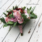 Wine Blush and Dusty Rose Boho Wedding Bouquets, Faux Bridal Bouquet and Bridesmaids bouquets, Burgundy Flowers for Weddings, Silk