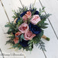 Navy and Dusty Rose Boho Wedding Bouquets, Bridal Bouquet, Bridesmaids bouquet, Artificial Wedding Flowers, artificial Flowers,